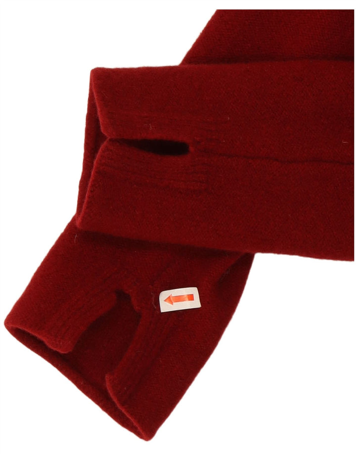 Toast Damen-Pullover mit U-Boot-Ausschnitt, Größe S/M, rote Wolle