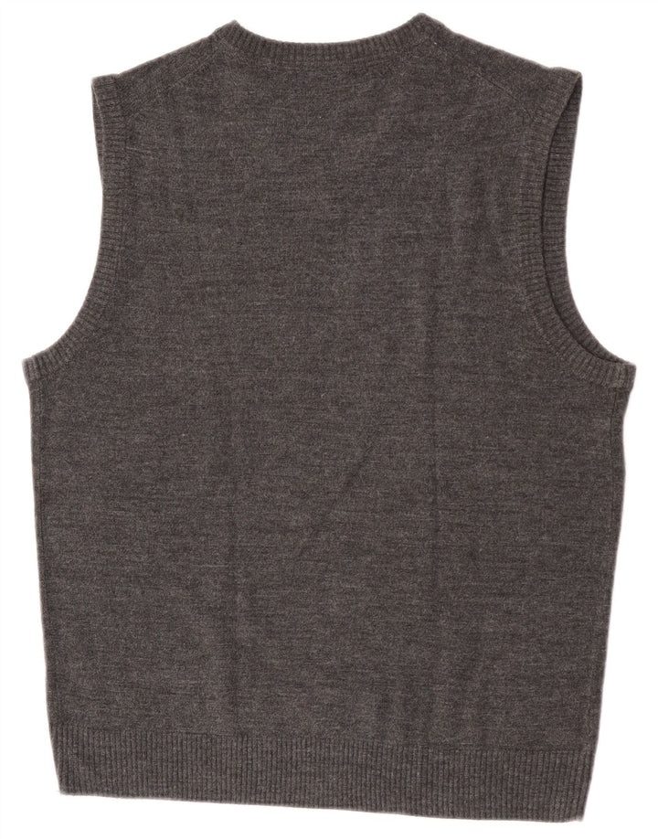 U.S. Polo Assn. Herren-Weste-Tanktop aus mittelgrauem Acryl