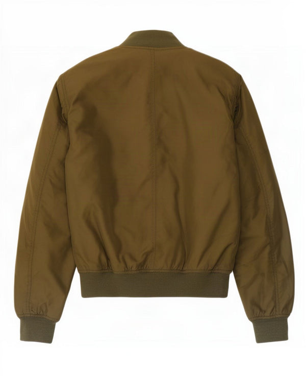 Topshop Damen Bomberjacke UK 12 Medium Khaki Polyester
