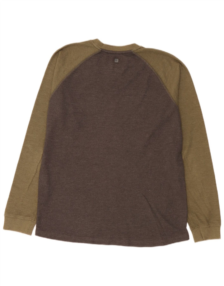 Mountain Warehouse IsoCool-Oberteil für Herren, langärmlig, groß, Grau, Farbblock