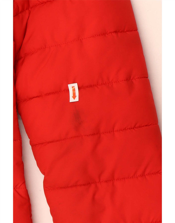 Superdry Wattierter Mantel mit Kapuze für Damen, UK 8, Größe S, Rot, Polyester
