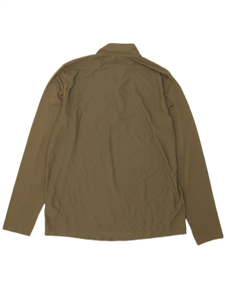 Adidas Herren Aeroready Zip Neck Pullover Trainingsanzug Top Large Khaki Polyester