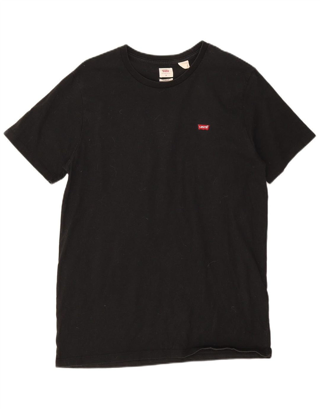 Levi's Herren Standard-T-Shirt-Oberteil aus mittelschwarzer Baumwolle