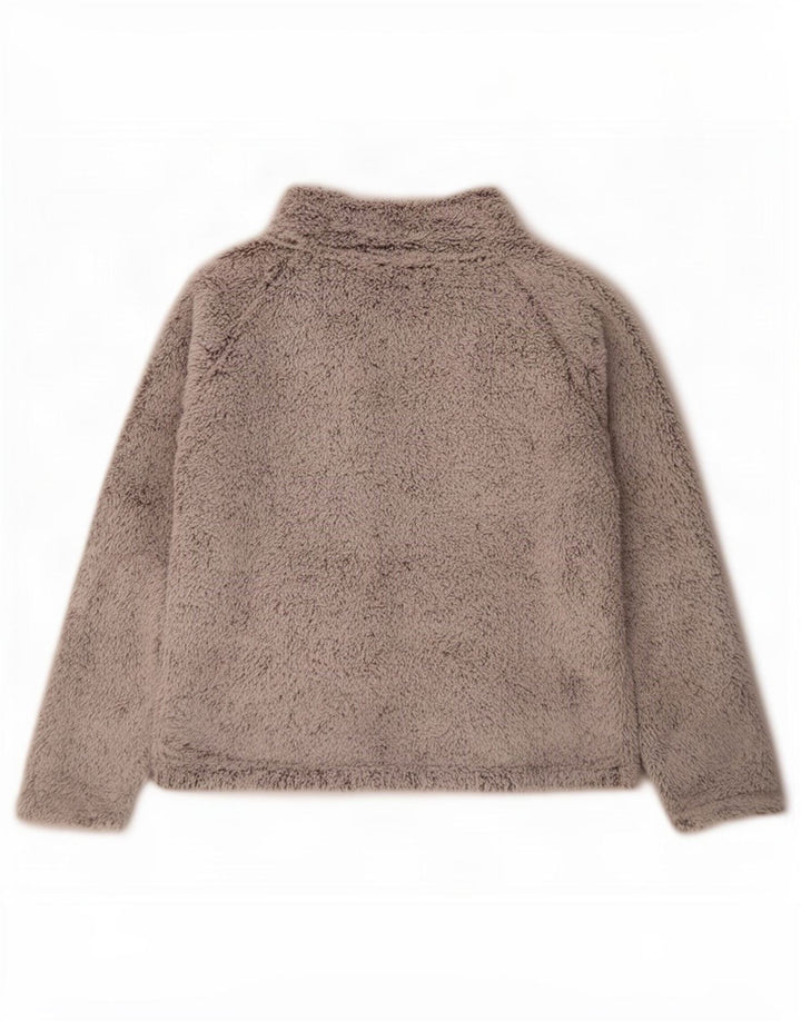 John Lewis übergroßer Fleece-Pullover für Damen, UK 10, kleines graues Polyester