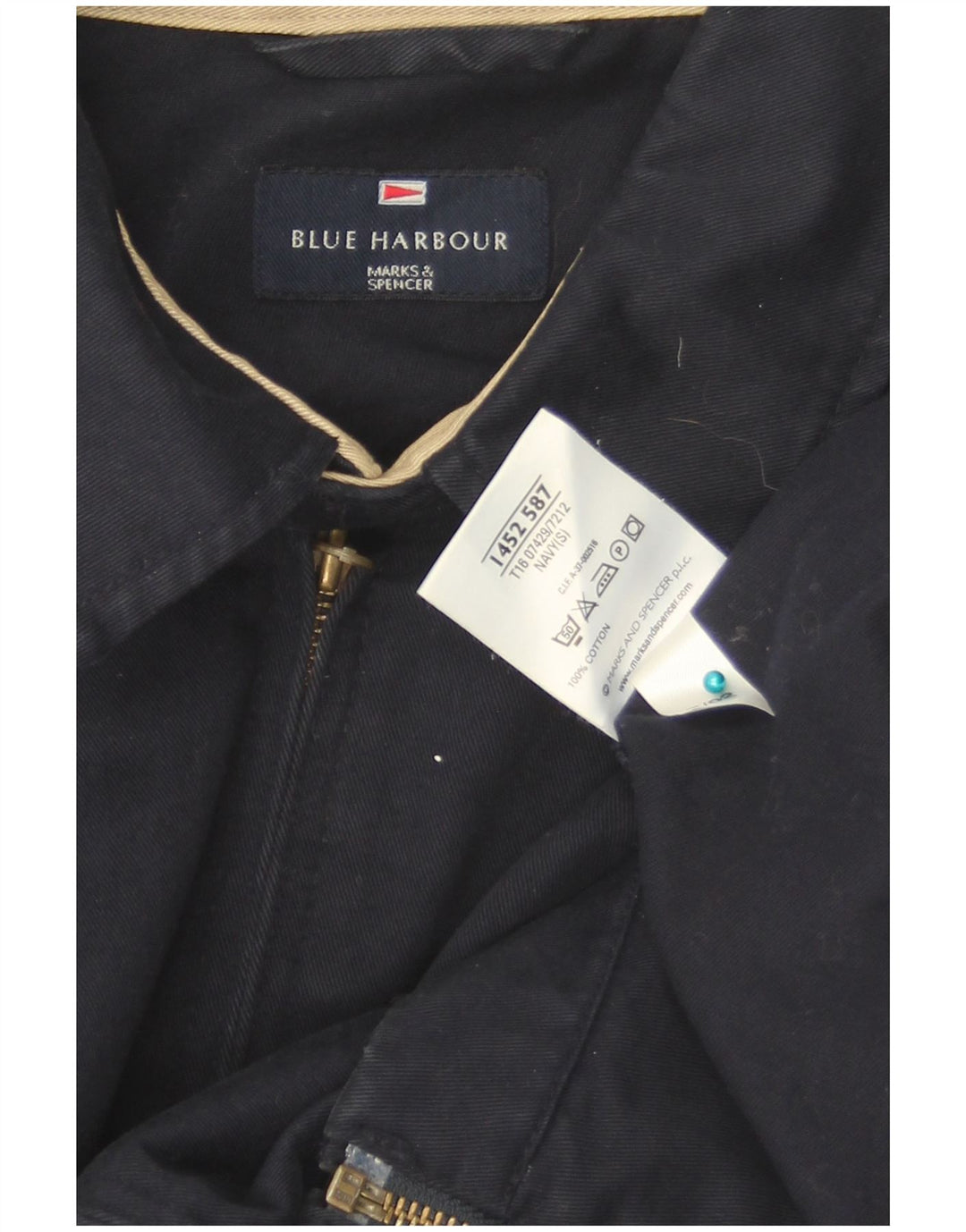 Marks & Spencer Herren Blue Harbor Bomberjacke UK 36 Small Marineblau