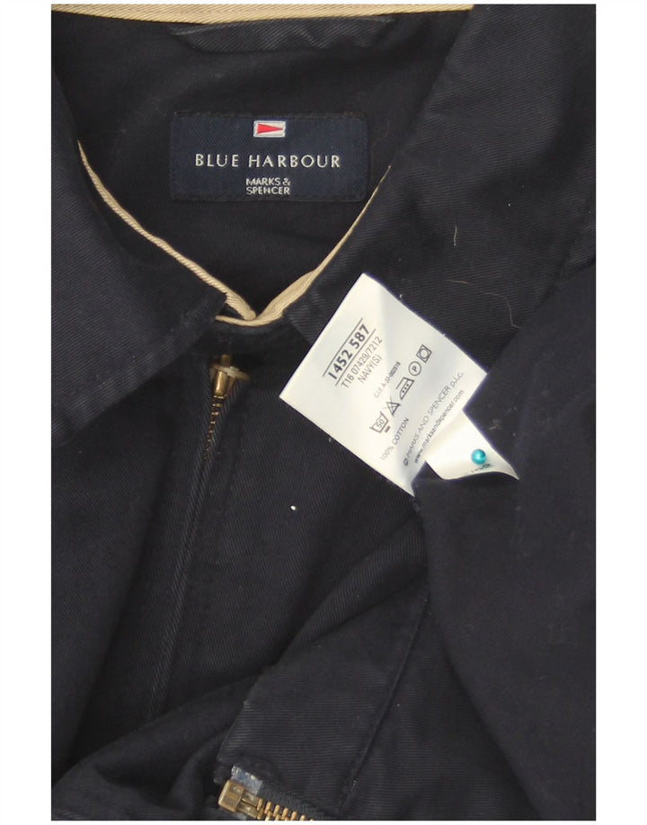 Marks & Spencer Herren Blue Harbor Bomberjacke UK 36 Small Marineblau