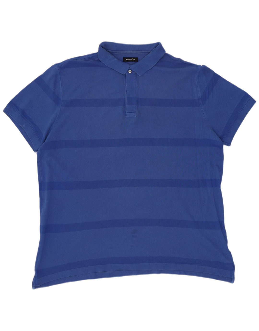 MASSIMO DUTTI Herren Poloshirt 2XL Blau gestreift