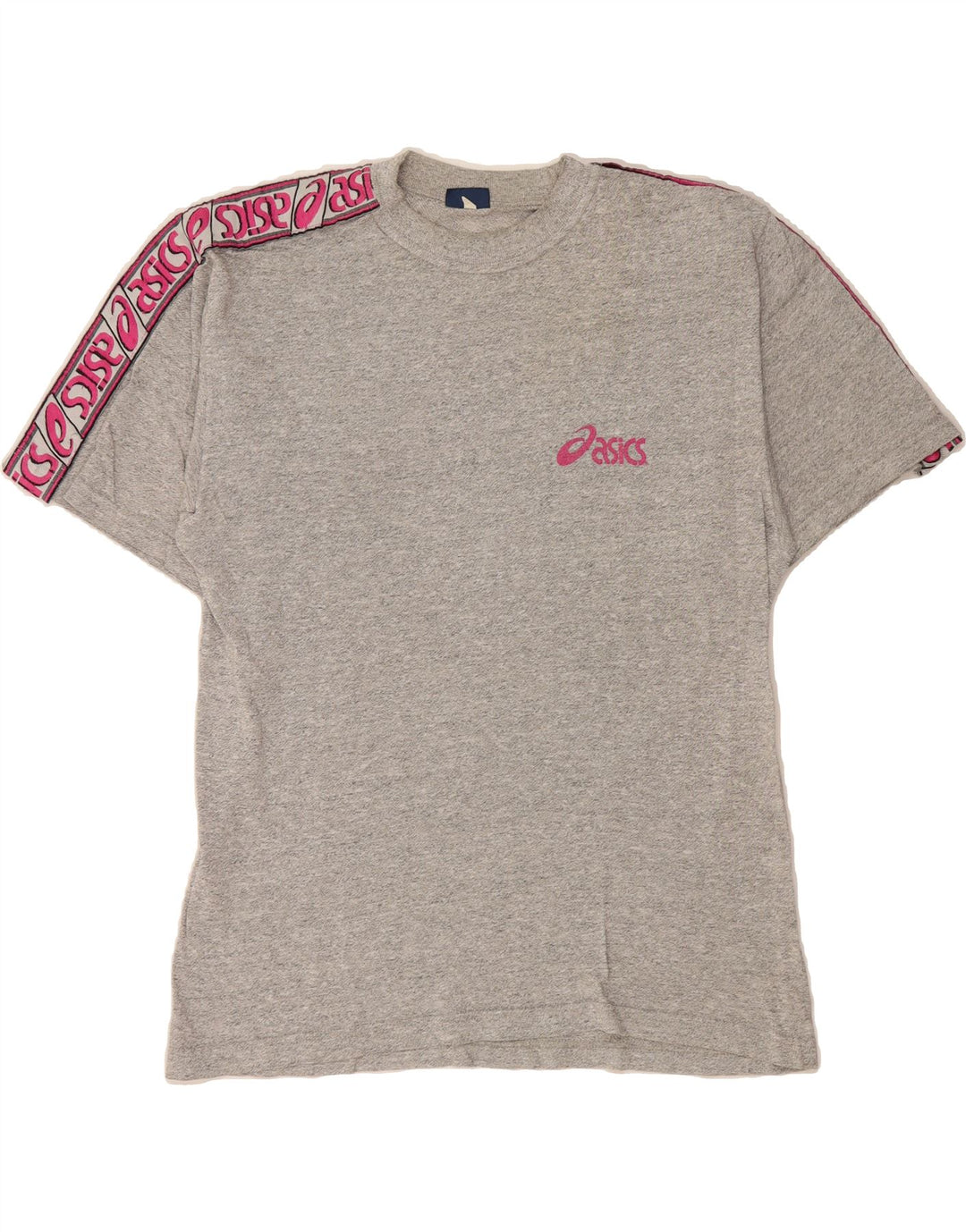 ASICS Mens Graphic T-Shirt Top Medium Grey Cotton Vintage Asics and Second-Hand Asics from Messina Hembry 