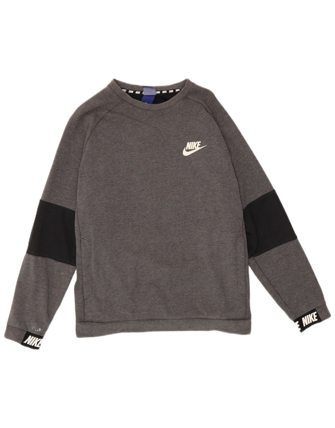Nike Herren-Sweatshirt mit Grafik, groß, Grau, Farbblock