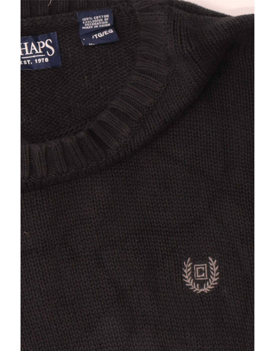 Chaps Herren-Pullover mit U-Boot-Ausschnitt, XL, marineblau, Baumwolle