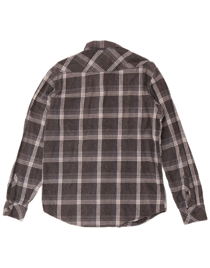 Billabong Herren-Flanellhemd, groß, grau, kariert, Baumwolle