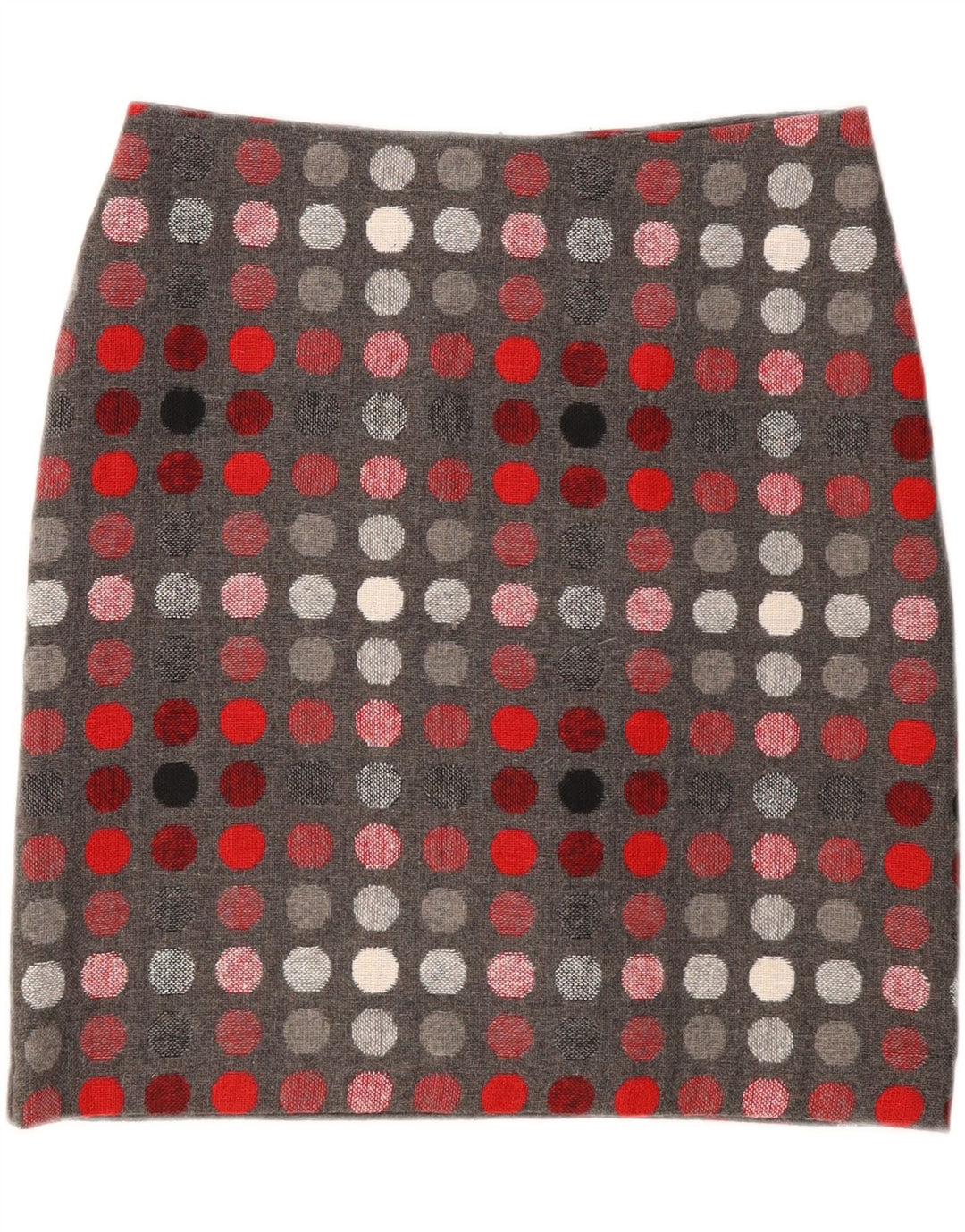 Gerader Damenrock von Marks & Spencer UK 12 Medium W30 Grau gepunktet