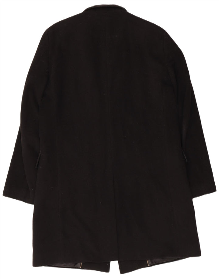 Hugo Boss Herrenmantel IT 54 2XL Schwarze Schurwolle