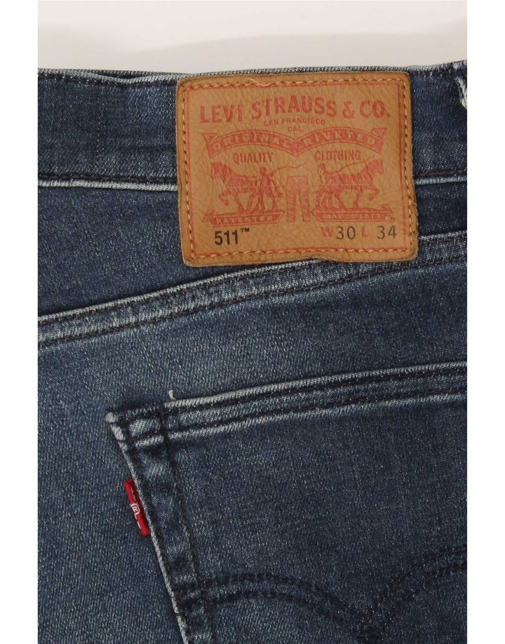 Levi's Herren 511 Slim Jeans W30 L34 Blaue Baumwolle