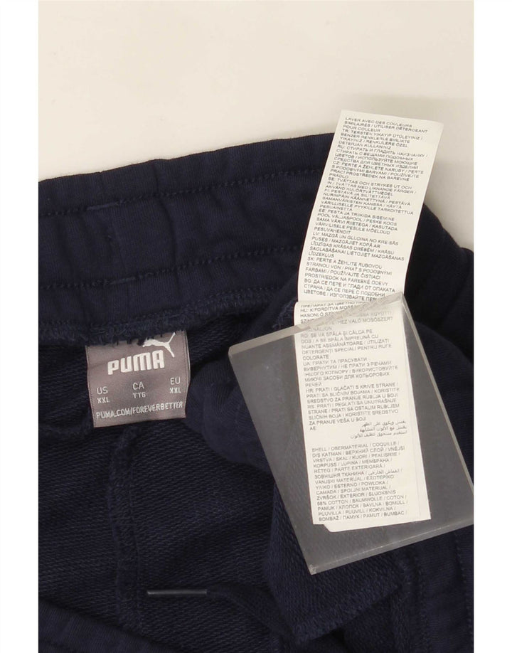 Puma Herren Sport Shorts 2XL Marineblau Baumwolle