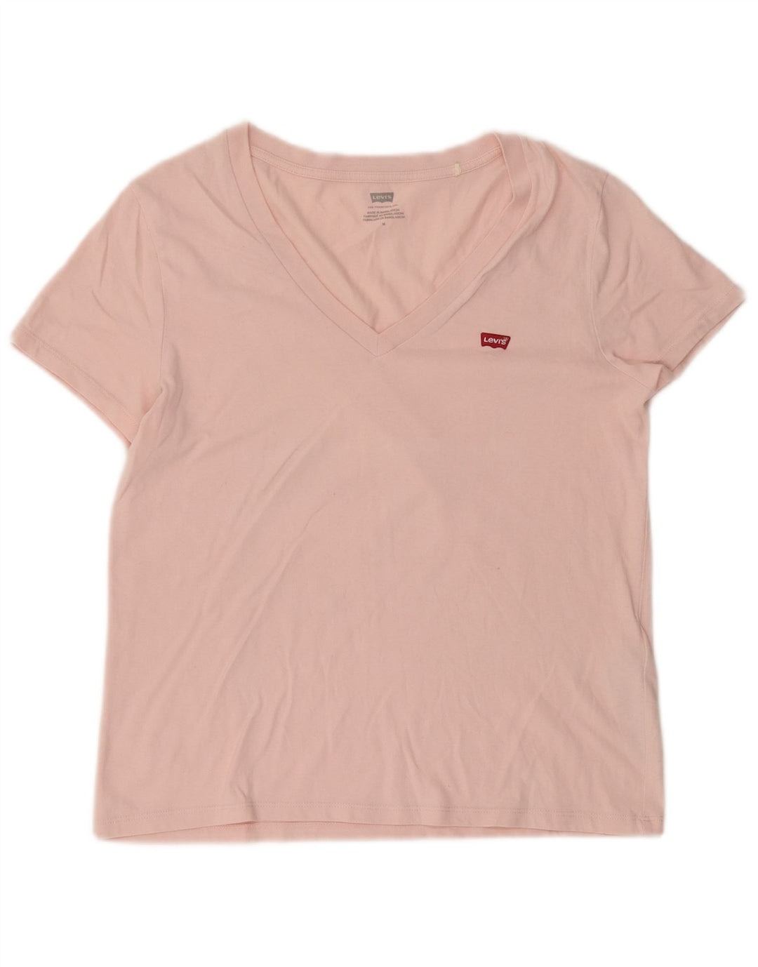 Levi's Damen T-Shirt Top UK 14 Mittelrosa Baumwolle