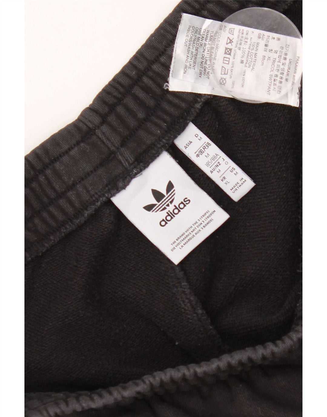 Adidas Herren-Trainingshose mit Grafik, mittelschwarz, Baumwolle