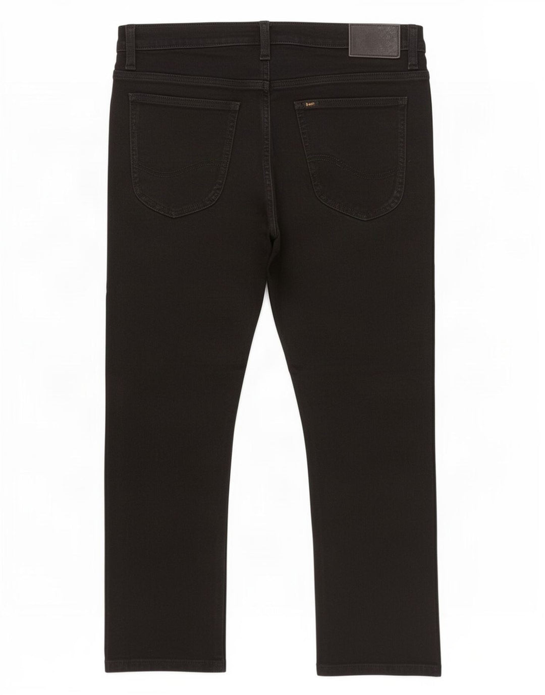 Lee Damen Luke Slim Cropped Jeans W34 L24 Schwarze Baumwolle