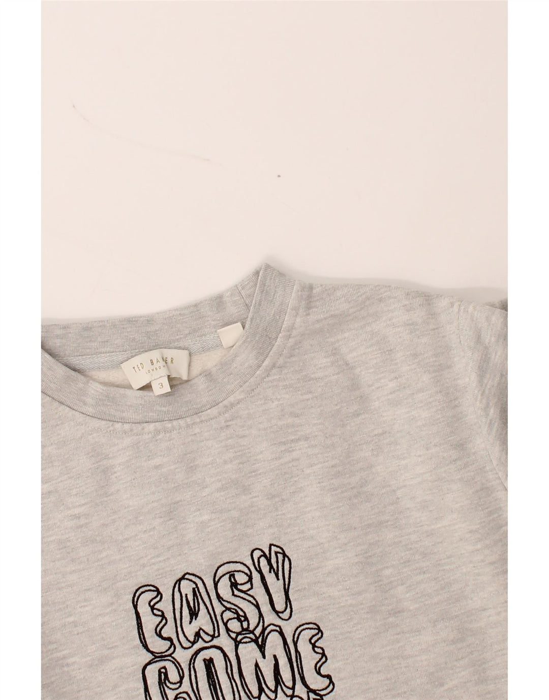 TED BAKER Mens Graphic Sweatshirt Jumper Size 3 Medium Grey Cotton Vintage Ted Baker and Second-Hand Ted Baker from Messina Hembry 