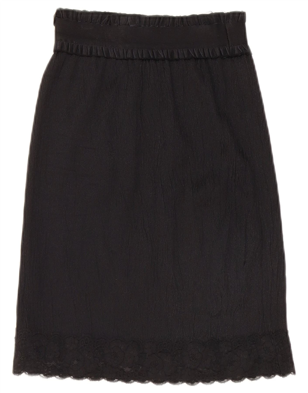 Vintage Damen A-Linie Rock W26 Small Schwarz