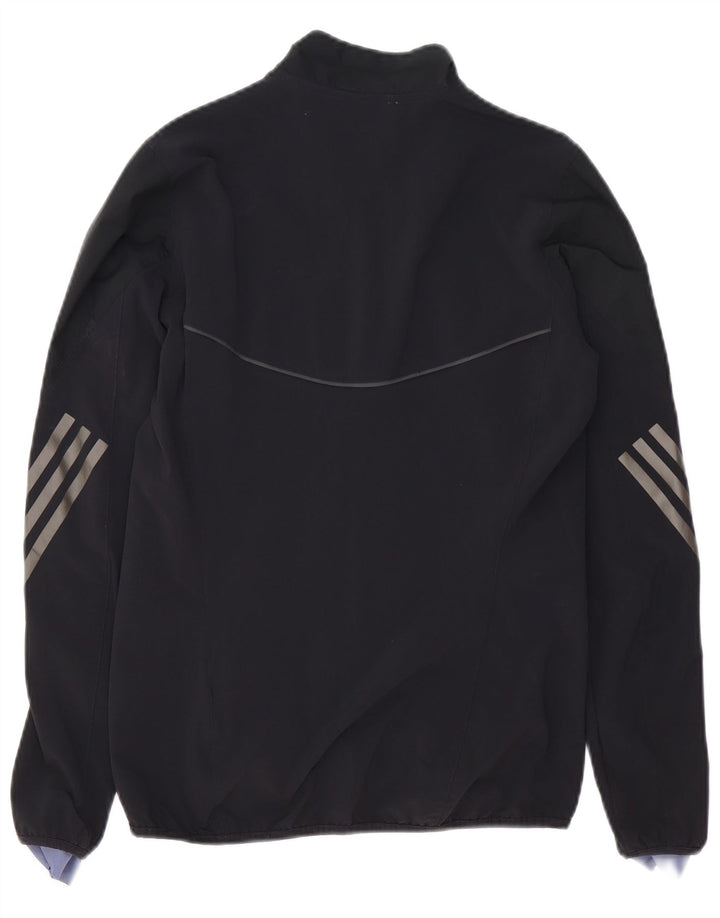 ADIDAS Damen-Lauf-Trainingsanzug, Top-Jacke, UK 10, Größe S, Schwarz, Polyester
