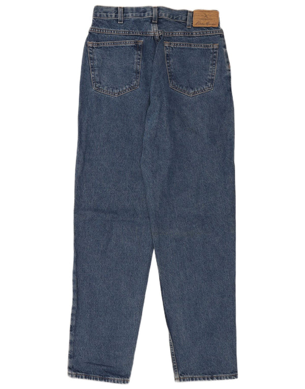 Eddie Bauer Mens High Waist Tapered Jeans W32 L32 Blue Cotton