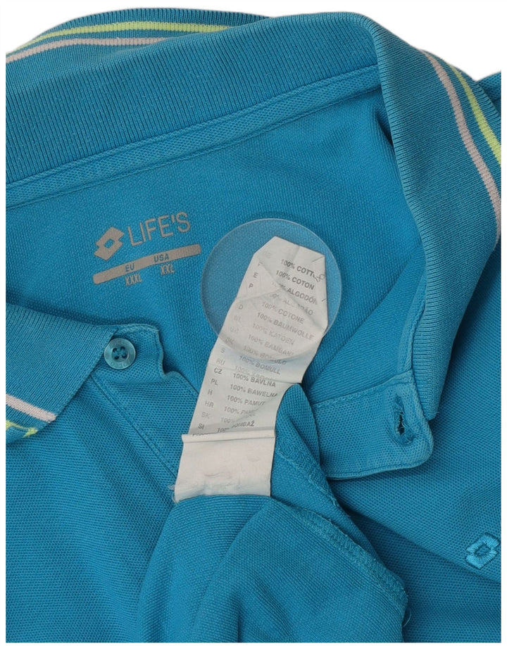 Lotto Herren Poloshirt 3XL Blau Baumwolle