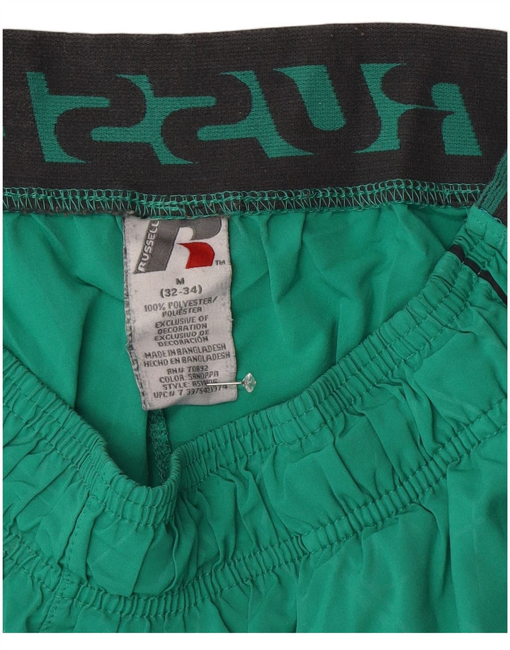 RUSSELL ATHLETIC Herren-Sportshorts mit Grafik, mittelgrün, geometrisch