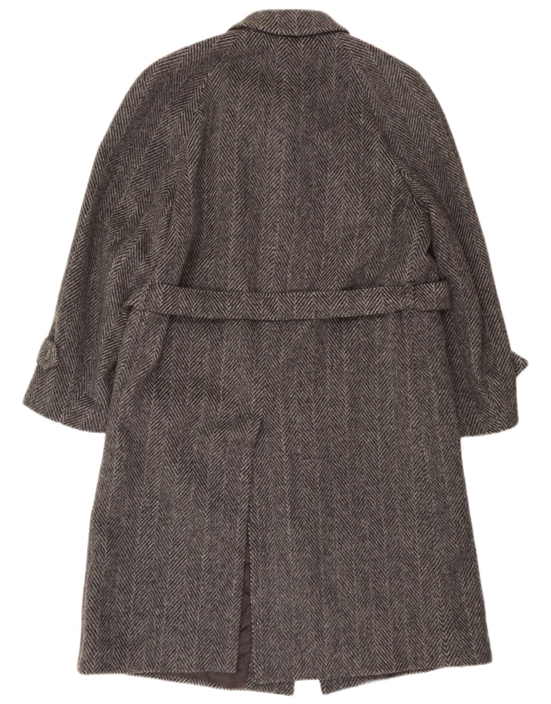 Vintage Herren Mantel IT 52 XL Grau Fischgrät