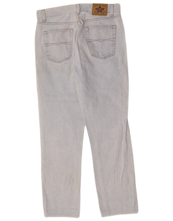 VINTAGE Damen-Jeans mit hoher Taille, gerade, W31, L30, blaue Baumwolle