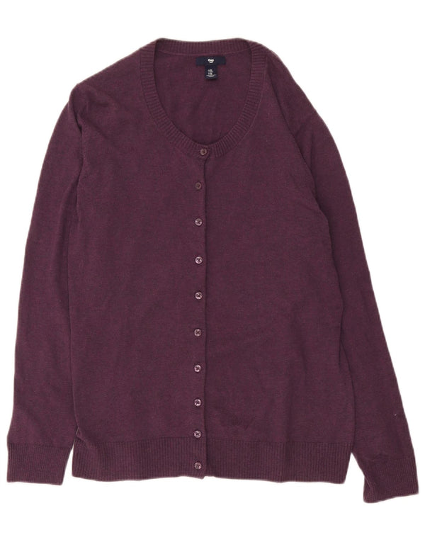 Gap Damen-Cardigan-Pullover UK 18 XL Lila Baumwolle