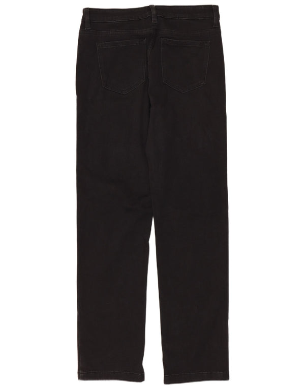 Marks & Spencer Damen kurze gerade Jeans UK 12 Medium W28 L29 Schwarz