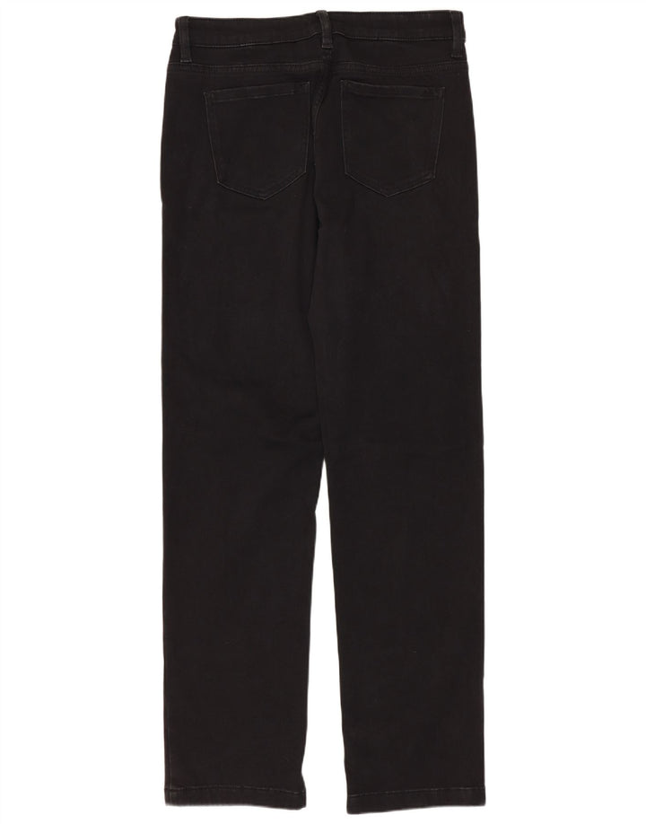 Marks & Spencer Damen kurze gerade Jeans UK 12 Medium W28 L29 Schwarz