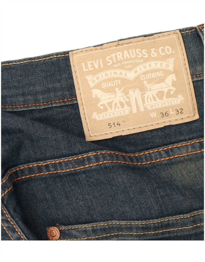 Levi's Herren 514 Straight Jeans W36 L32 Blaue Baumwolle