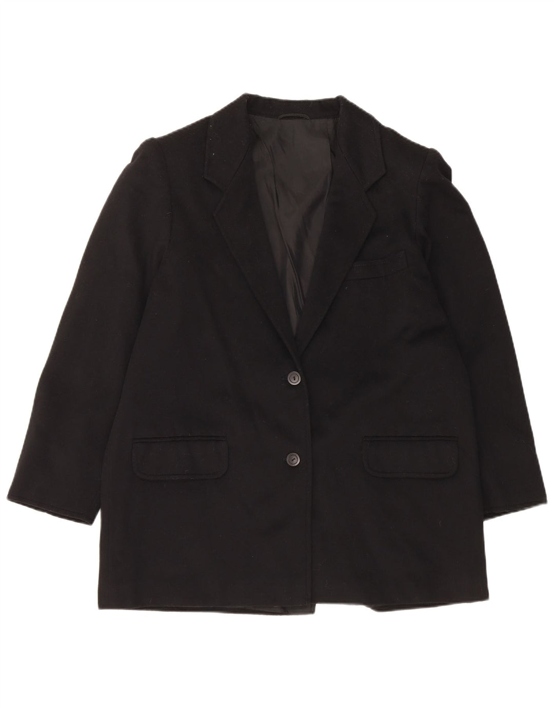 Marina Rinaldi Damen-Blazerjacke mit 2 Knöpfen, Größe 21, mittelschwarze Wolle