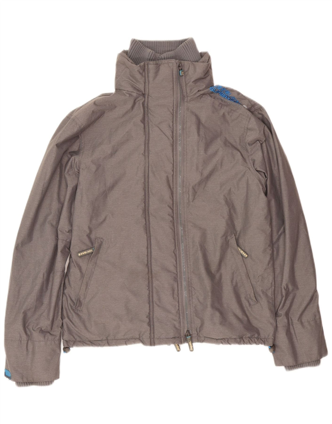 Superdry Herren Windcheater Sherpa Windjacke UK 38 Mittelgraues Nylon