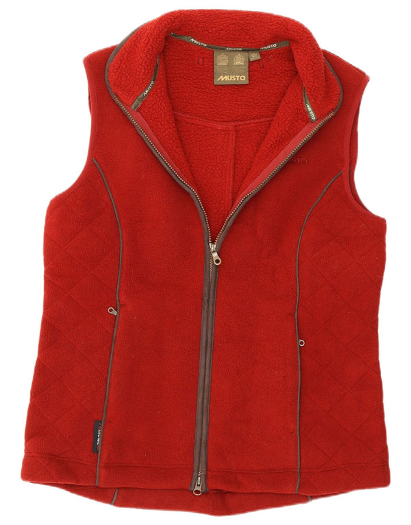 Musto Damen Fleeceweste UK 14 Large Burgunderrot Polyester
