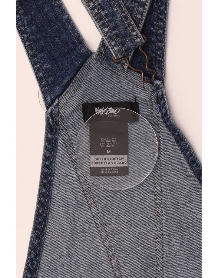 Mossimo Damen-Stretch-Latzhose, Denim-Shorts, Größe M, W30, Blau, Baumwolle