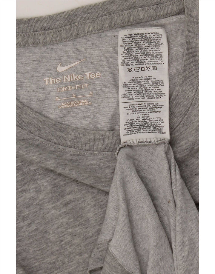 Nike Herren Dri Fit T-Shirt-Oberteil aus mittelgrau gefleckter Baumwolle
