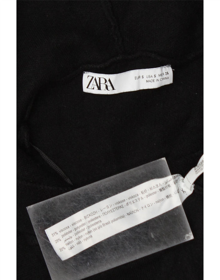 Zara Damen-Pullover, übergroß, Gr. 10, Größe S, schwarze Viskose