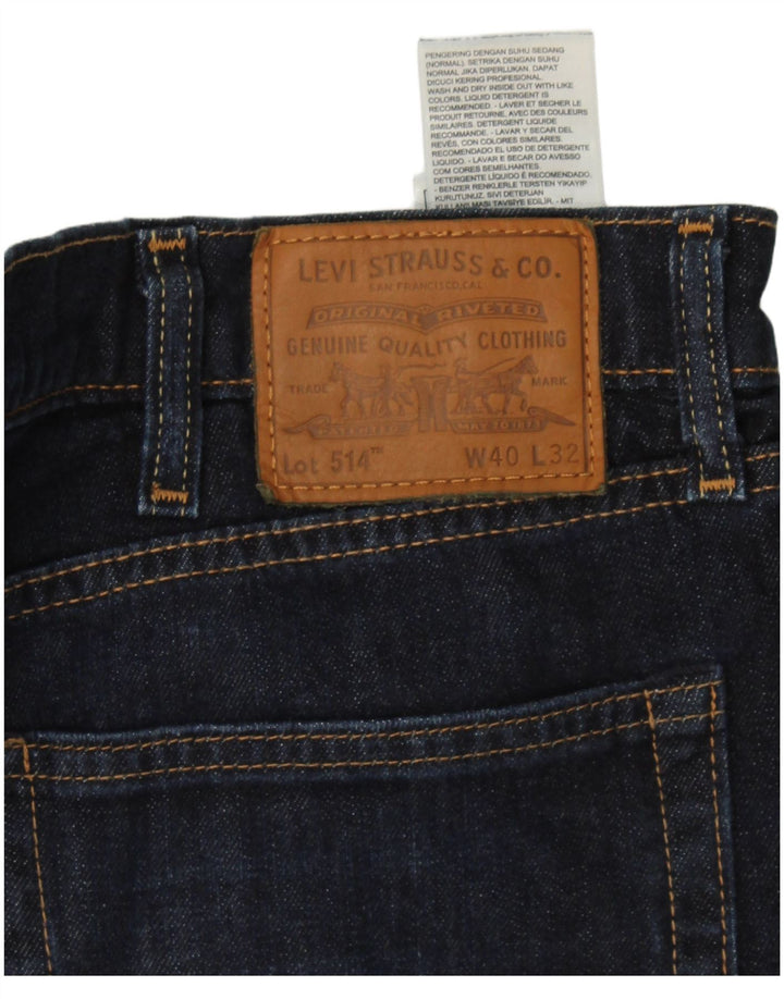 Levi's Herren 514 Straight Jeans W40 L32 Marineblau Baumwolle