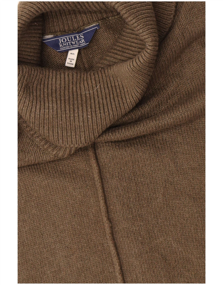 Joules Damen-Ponchopullover mit Rollkragen, übergroß, UK 14, mittlere Khaki-Viskose
