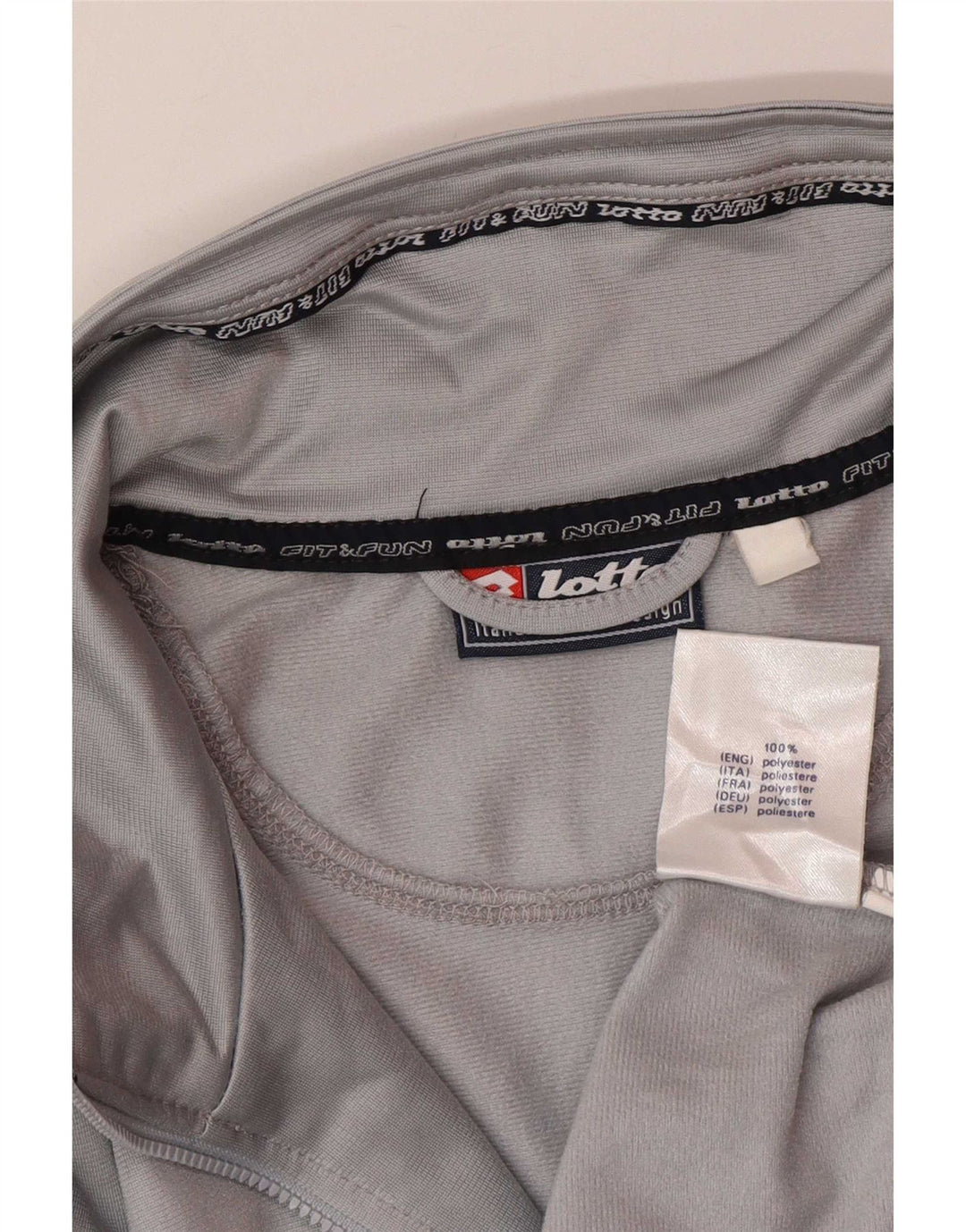 Lotto Damen-Trainingsanzug-Oberteil, übergroß, Jacke, UK 16, Größe L, Grau, Farbblock