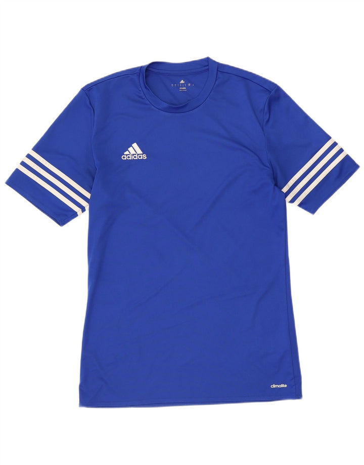 ADIDAS Herren Climalite T-Shirt Top Small Blau Polyester