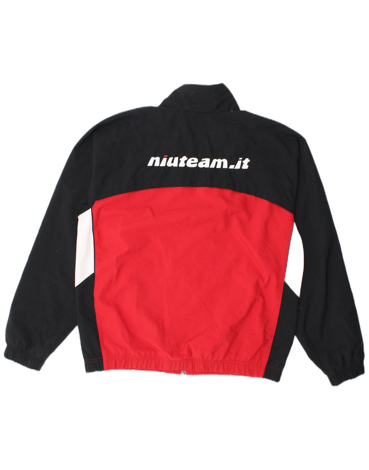 Nike Herren-Trainingsanzugoberteil mit Grafik, Größe S, Rot, Farbblock-Polyester
