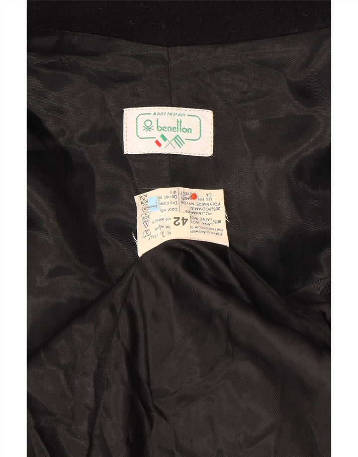 Benetton Damen-Blazer mit 2 Knöpfen, übergroß, Größe IT 42, mittleres Marineblau