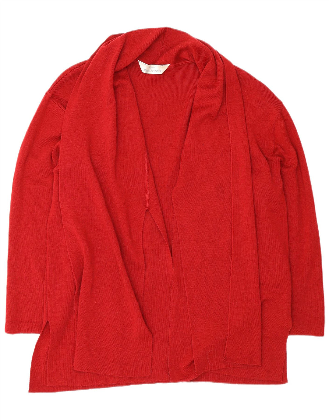 Marks & Spencer Damen-Strickjacke in Übergröße, offen, Gr. 14, Rot