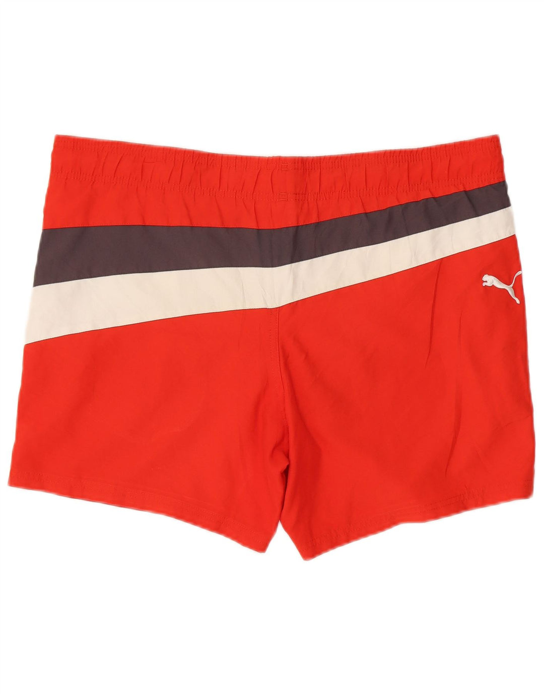 Puma Herren-Badeshorts mit Grafik, Mittelrotes Farbblock-Polyester