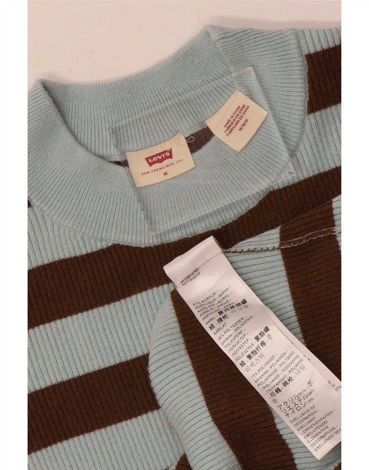 Levi's Damen-Pullover mit Rundhalsausschnitt, Gr. 12, Mittelblau, gestreift, Acryl