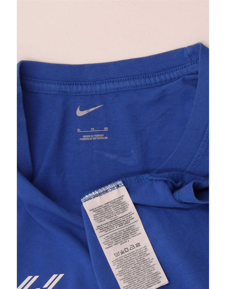 Nike Herren Grafik T-Shirt Top XL Blau Baumwolle